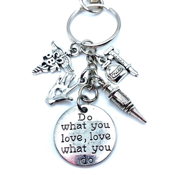 Phlebotomist Keychain Bag Charm Do What You Love - Picture 3 of 7